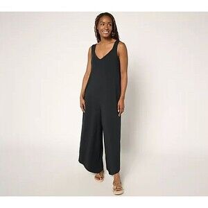 Anybody Jumpsuit Tall 3XT Sleeveless Cozy Knit Jersey Black Casual